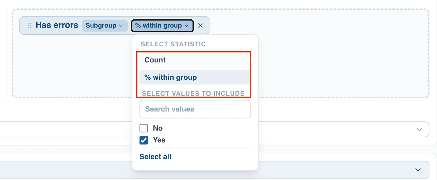 Select statistic