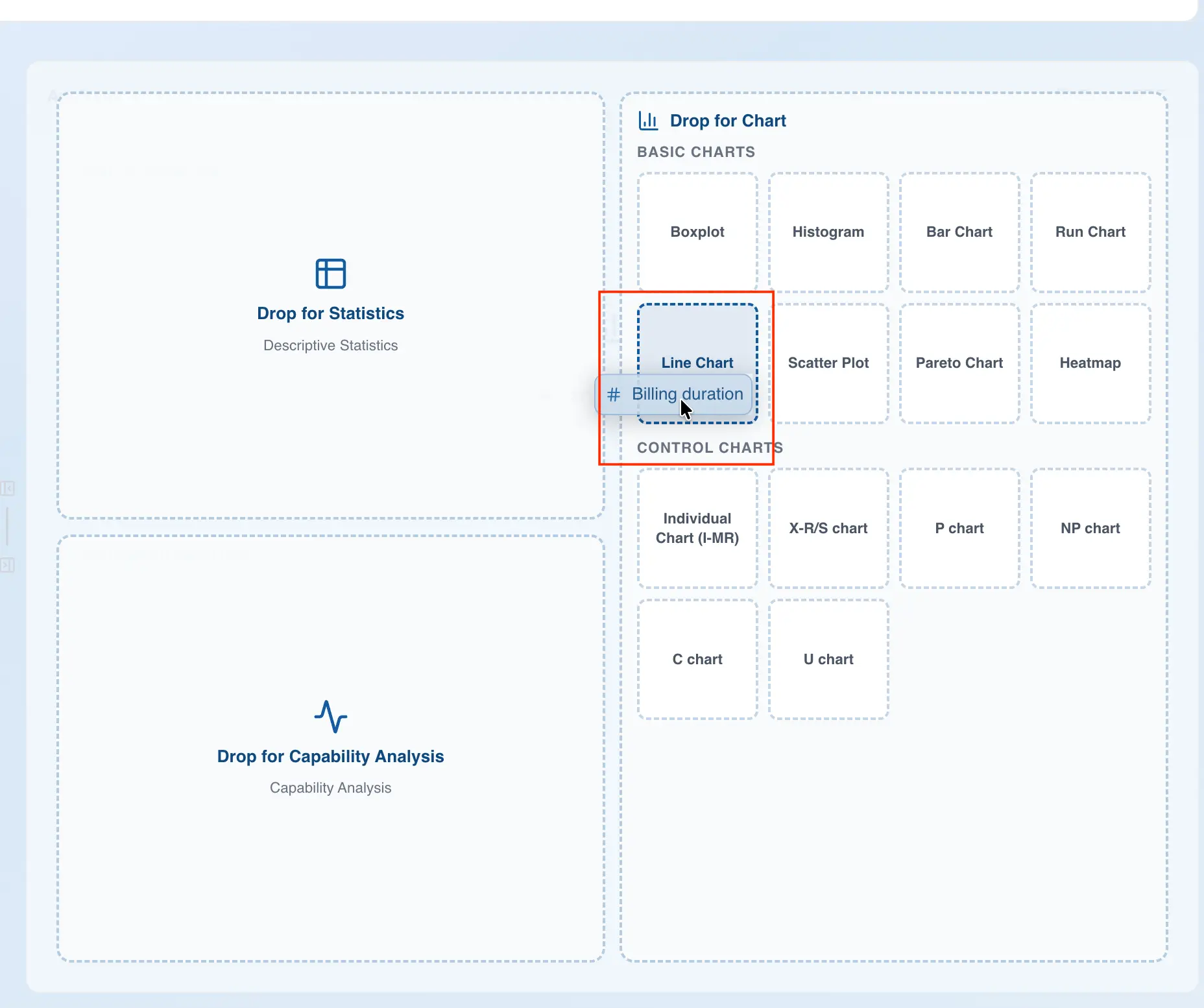 Create analysis from menu